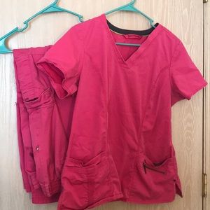 Hot pink Scrub Set